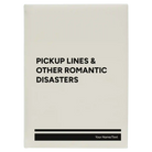 Large white leatherette sketch book laser etched with 'Pickup Lines' design