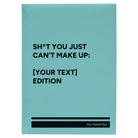 Large teal leatherette sketch book laser etched with 'Shit You Just Cant Make Up' design