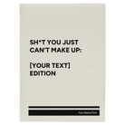 Large white leatherette journal laser etched with 'Shit You Just Cant Make Up' design