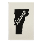 Small white leatherette journal laser etched with 'Vermont Home' design