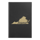 Small black/gold leatherette sketch book laser etched with 'Virginia Home' design