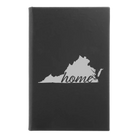 Small black/silver leatherette journal laser etched with 'Virginia Home' design