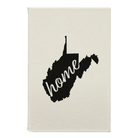 Small white leatherette journal laser etched with 'West Virginia Home' design