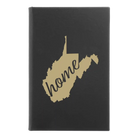 Small black/gold leatherette journal laser etched with 'West Virginia Home' design
