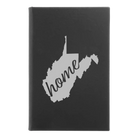 Small black/silver leatherette journal laser etched with 'West Virginia Home' design