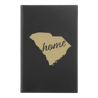 Small black/gold leatherette journal laser etched with 'South Carolina Home' design