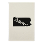 Small white leatherette sketch book laser etched with 'Pennsylvania Home' design
