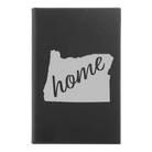 Small black/silver leatherette sketch book laser etched with 'Oregon Home' design