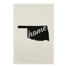 Small white leatherette journal laser etched with 'Oklahoma Home' design