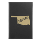 Small black/gold leatherette journal laser etched with 'Oklahoma Home' design