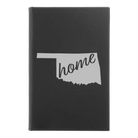 Small black/silver leatherette journal laser etched with 'Oklahoma Home' design