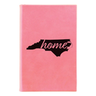 Small pink leatherette journal laser etched with 'North Carolina Home' design