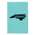 Small teal leatherette journal laser etched with 'North Carolina Home' design