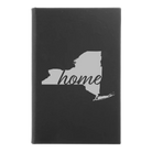 Small black/silver leatherette sketch book laser etched with 'New York Home' design