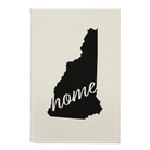 Small white leatherette sketch book laser etched with 'New Hampshire Home' design