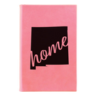 Small pink leatherette sketch book laser etched with 'New Mexico home' design