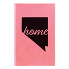 Small pink leatherette journal laser etched with 'Nevada Home' design