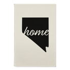 Small white leatherette sketch book laser etched with 'Nevada Home' design