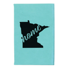 Small teal leatherette journal laser etched with 'Minnesota Home' design