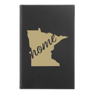 Small black/gold leatherette journal laser etched with 'Minnesota Home' design