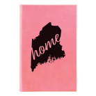 Small pink leatherette journal laser etched with 'Maine Home' design
