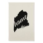 Small white leatherette sketch book laser etched with 'Maine Home' design