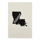 Small white leatherette journal laser etched with 'Louisiana Home' design