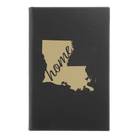 Small black/gold leatherette journal laser etched with 'Louisiana Home' design