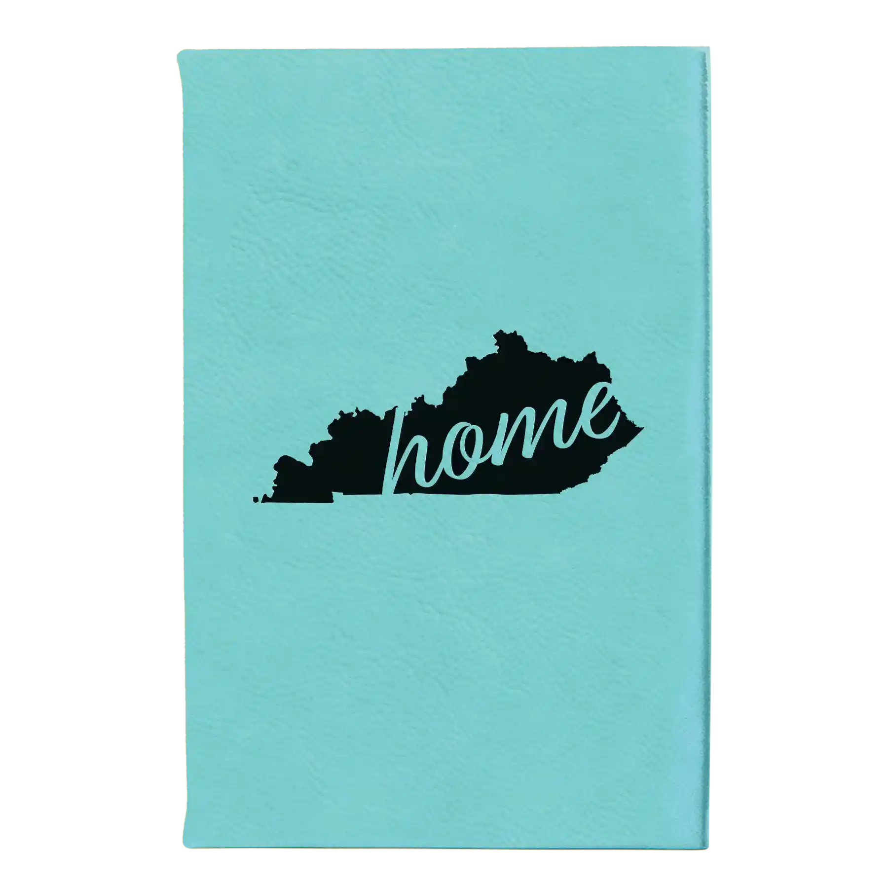 Small teal leatherette journal laser etched with 'Kentucky Home' design