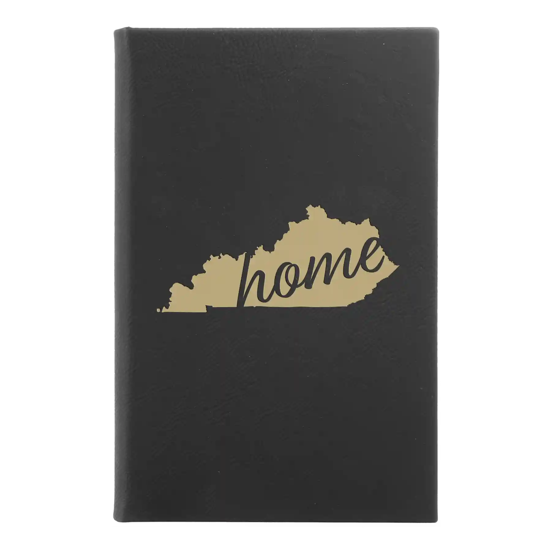 Small black/gold leatherette journal laser etched with 'Kentucky Home' design