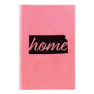Small pink leatherette journal laser etched with 'Kansas Home' design