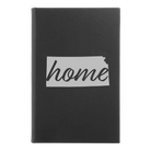 Small black/silver leatherette sketch book laser etched with 'Kansas Home' design