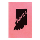 Small pink leatherette journal laser etched with 'Indiana Home' design