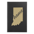 Small black/gold leatherette journal laser etched with 'Indiana Home' design