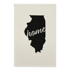 Small white leatherette journal laser etched with 'Illinois Home' design
