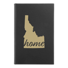 Small black/gold leatherette journal laser etched with 'Idaho Home' design