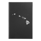 Small black/silver leatherette sketch book laser etched with 'Hawaii Home' design