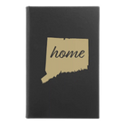 Small black/gold leatherette journal laser etched with 'Connecticut Home' design