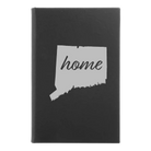 Small black/silver leatherette journal laser etched with 'Connecticut Home' design