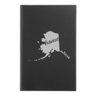 Small black/silver leatherette journal laser etched with 'Alaska Home' design