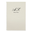 Small white leatherette journal laser etched with 'Cursive Initial' design