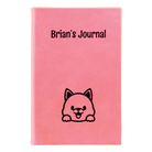 Small pink leatherette journal laser etched with 'Dog Journal' design