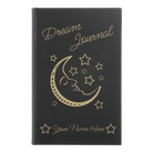 Small black/gold leatherette sketch book laser etched with 'Dream Journal' design