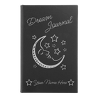 Small black/silver leatherette journal laser etched with 'Dream Journal' design