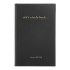 Small black/gold leatherette journal laser etched with 'Circle Back' design