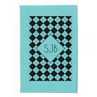Small teal leatherette journal laser etched with 'Argyle' design