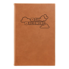 Small rawhide leatherette journal laser etched with 'Day Dreaming' design
