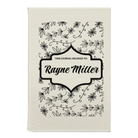 Small white leatherette journal laser etched with 'This Journal Belongs to' design