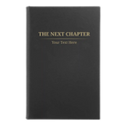 Small black/gold leatherette journal laser etched with 'Next Chapter' design