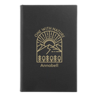 Small black/gold leatherette journal laser etched with 'One with Nature' design